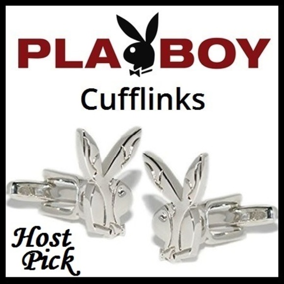 PLAYBOY Other - Playboy Cuff Links Platinum Plated Bunny Logo